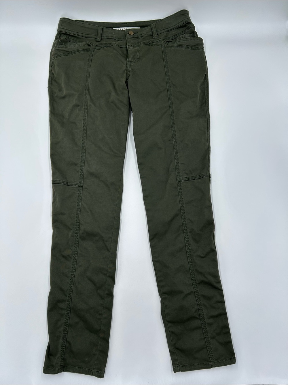 Women's Straight Leg Pants in Olive Green 27